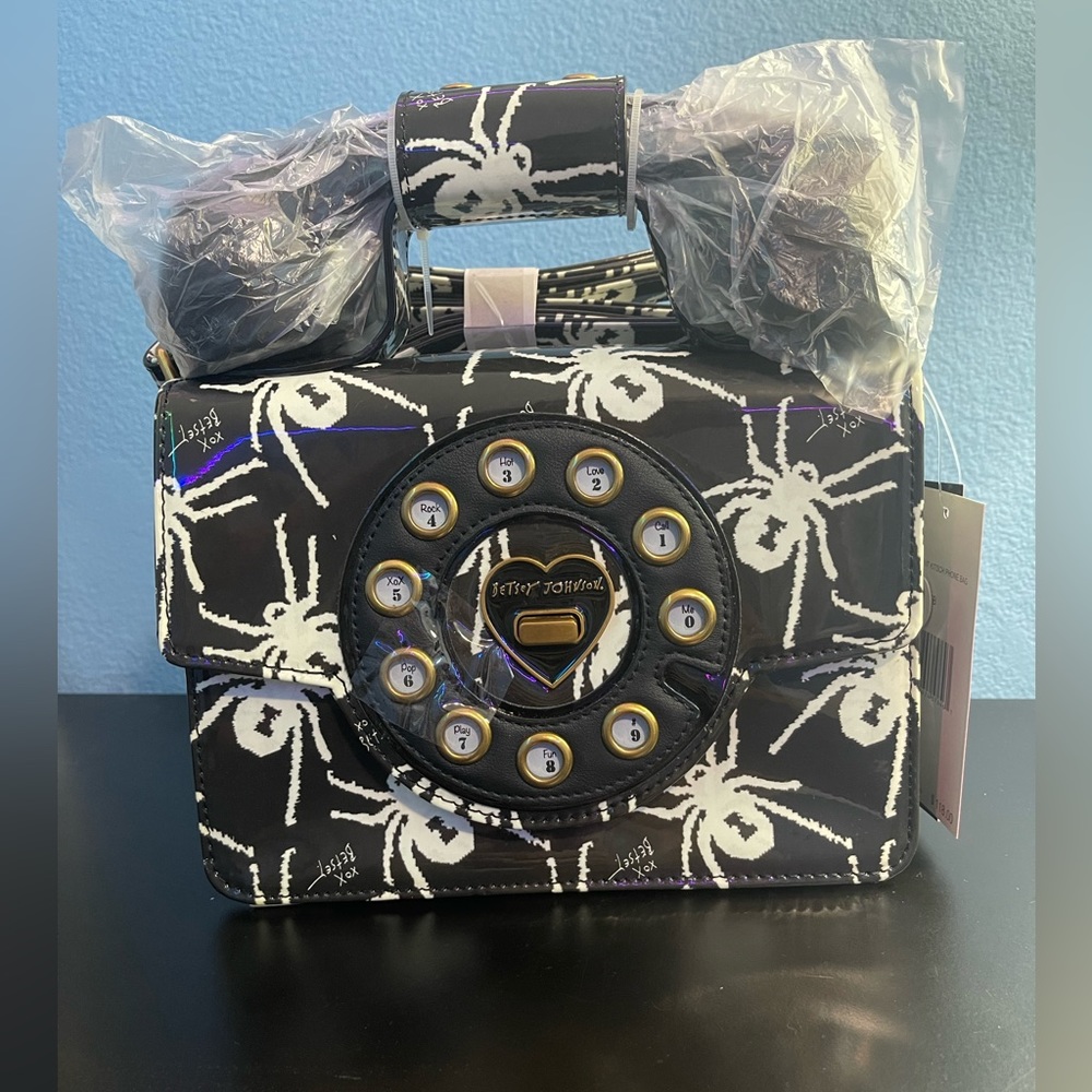 Betsey Johnson Kitsch Spider Phone Crossbody - NEW
